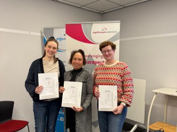 Drie collega’s afgestudeerd als specialist ouderenergotherapeut