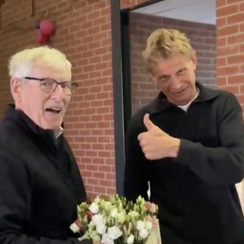 Vrijwilliger Bernhard en zijn dochter op Tour de Westland